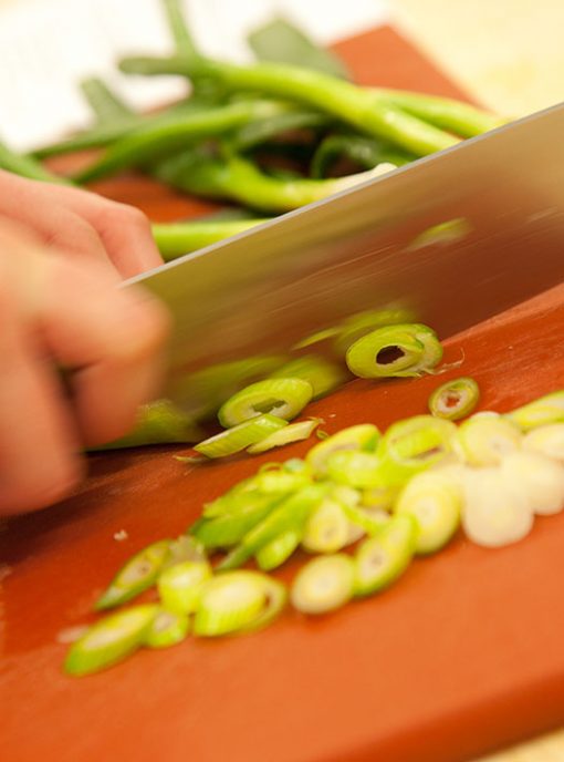 Knife Skills taught at culinary school UK